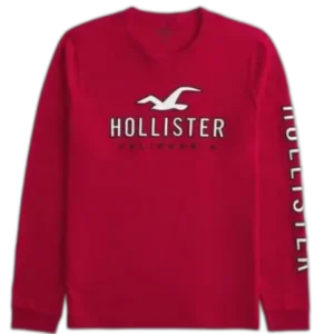 NEW Hollister Script Logo Red Shirt