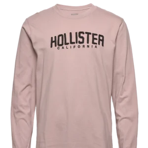 NEW Hollister Script Logo Brown T-Shirt