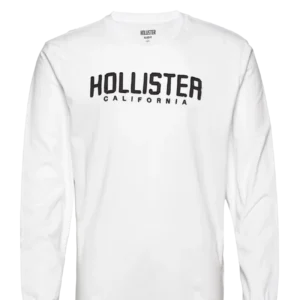 NEW Hollister Script Logo White T-Shirt
